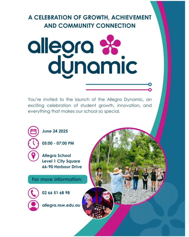 Mark your calendars!!
Join us for this very exciting evening at Allegra School!
*
*
*
*
*
#learnyourway #allegraschool #allegraschoolCH #informyourself #transformyourlife #educationwithadifference #wemakeadifference #coffscoast #education #school #wellbeing #youth #fun